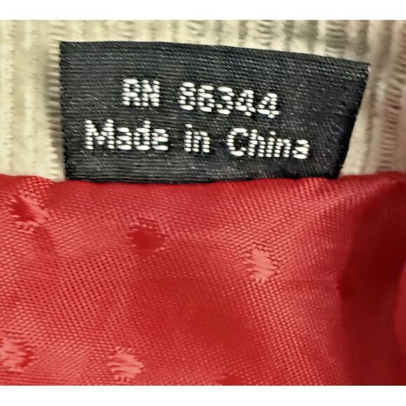 Franky Max Men's Corduroy Sport Coat L Khaki Embroidered Embellished  Motto READ - Picture 9 of 16